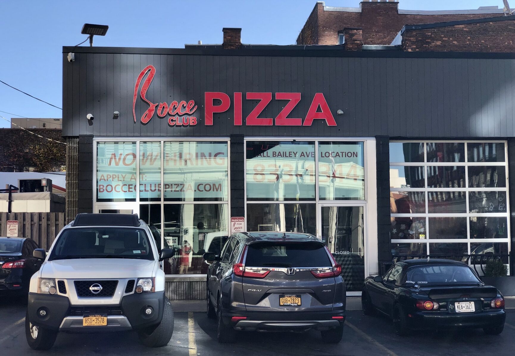 Bocce Pizza exterior Delaware Avenue